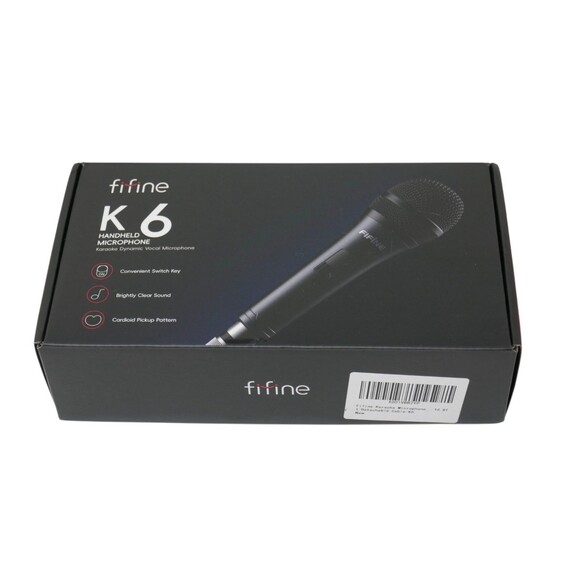 Fifine Technology K6 Black Handheld Karaoke Dynamic Vocal Microphone - Picture 8 of 14